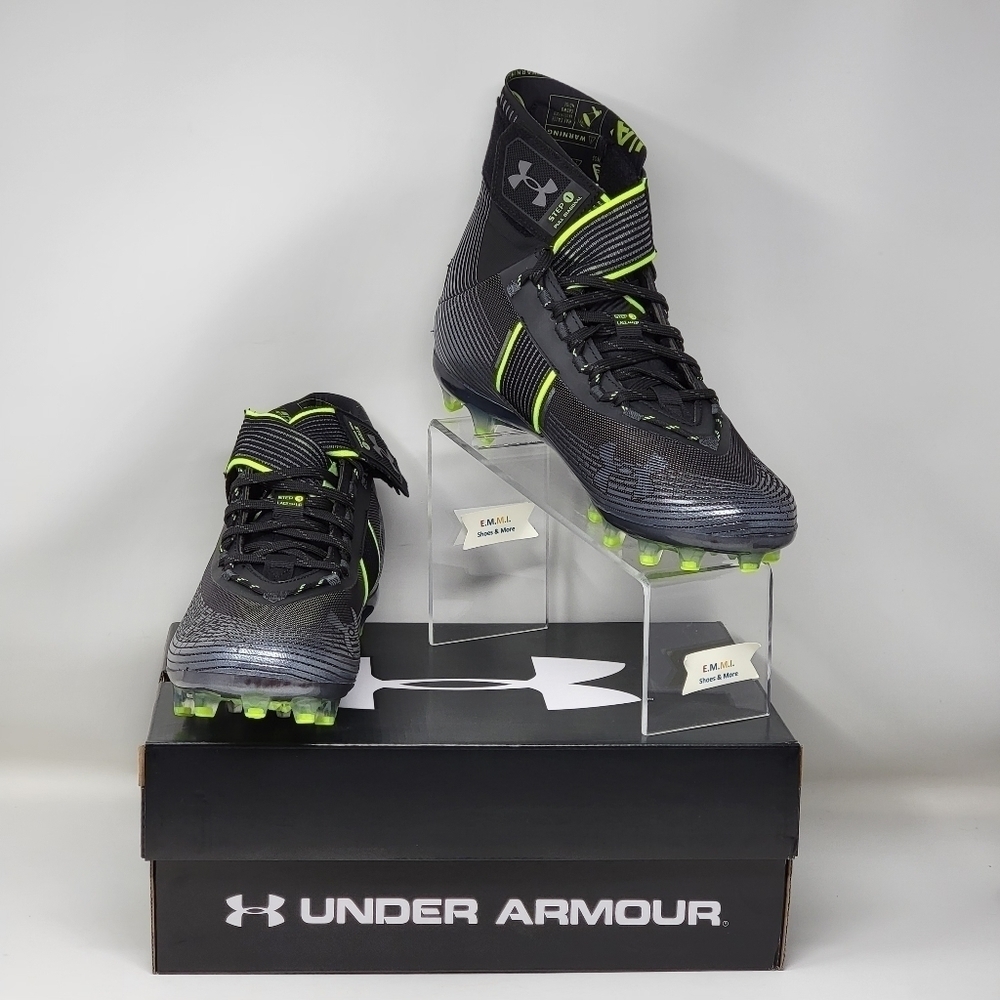 Under Armour UA Highlight MC 3023716-004 Football Cleats Blk/Grey Men Sz Multi